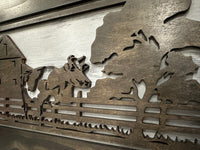 Decorative Cow Farm Wall-Mounted Secure Gun Cabinet - Gun Safe To Securely Store Your Gun & Home Self Defense Gear