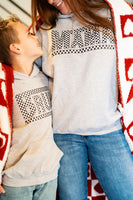 Checkerboard Mama - Gray Basic Fleece Adult Hoodie