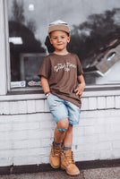 THE GOOD TIMES CAFE TEE - BROWN