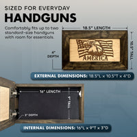 American Flag with Patriotic Eagle Hidden Gun Storage Concealed Furniture