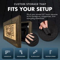 American Flag with Patriotic Eagle Hidden Gun Storage Concealed Furniture