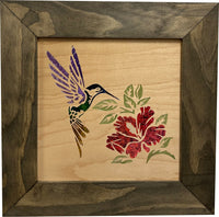 Hidden Gun Storage Safe Concealed Shelf with Hummingbird Wall Decor