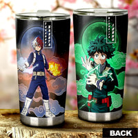 Deku And Shouto Tumbler Cup Custom My Hero Academia Anime Car Accessories