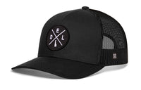 Delaware Trucker Hat  |  Black DEL X Snapback