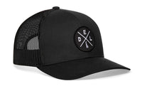 Delaware Trucker Hat  |  Black DEL X Snapback
