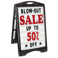A-Plus Rolling Sidewalk Sign Deluxe with Letters