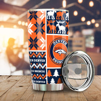 Denver Broncos Tumbler Cup Custom Ugly Style Car Accessories