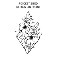Flower Diamond (Pocket Front) w/ Actually Life is Beautiful and I Have Time (Back) - Long Sleeve Comfort Colors Tee