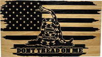 Dont Tread on Me Concealment Shelf - Quick Access Patriotic Hidden Gun Storage with Magnetic Lock - Safe & Secure Gun Concealment Furniture (Distressed)