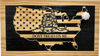 Dont Tread on Me Concealment Shelf - Quick Access Patriotic Hidden Gun Storage with Magnetic Lock - Safe & Secure Gun Concealment Furniture (Union)
