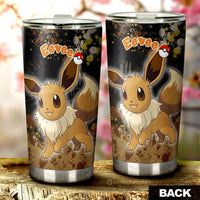 Eevee Tumbler Cup Custom Tie Dye Style Anime Car Accessories