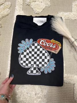 Checkered Beer Spade Graphic
