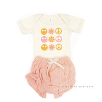 3x3 - Retro Happy Flowers - Child Tee