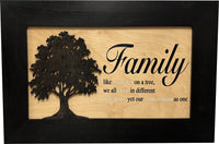 Family Tree Hidden Gun Safe - Handcrafted Gun Concealment Decor - Hidden Gun Shelf for Quick Access