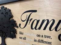 Family Tree Hidden Gun Safe - Handcrafted Gun Concealment Decor - Hidden Gun Shelf for Quick Access