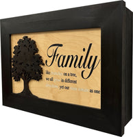 Family Tree Hidden Gun Safe - Handcrafted Gun Concealment Decor - Hidden Gun Shelf for Quick Access