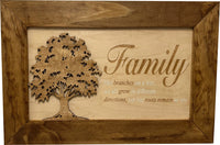 Decorative Secured Gun Storage Cabinet with Family Branches (Early American)