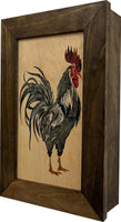Farmhouse Rooster Gun Concealment Furniture - Handcrafted Hidden Gun Storage Wall Decor - Hidden Gun Shelf with Magnetic Lock for Quick Access