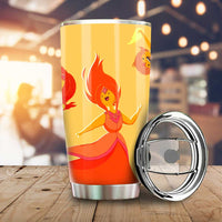 Fire Princess Adventure Time Tumbler Cup Custom Cartoon Car Accessories