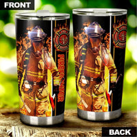 Firefighter Personalized Tumbler Stainless Steel Vacuum Insulated 20oz