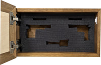 Just Flowers Hidden Gun Storage Wall Decor - Handcrafted Gun Concealment Furniture - Quick Access Handgun Safe with Magnetic Lock - Secure Hidden Wall Safe - USA Made