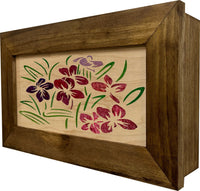 Just Flowers Hidden Gun Storage Wall Decor - Handcrafted Gun Concealment Furniture - Quick Access Handgun Safe with Magnetic Lock - Secure Hidden Wall Safe - USA Made