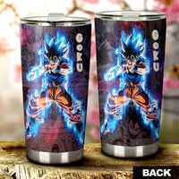 Goku Ultra Instinct Tumbler Cup Custom Car Accessories Galaxy Style