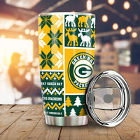 Green Bay Packers Tumbler Cup Custom Ugly Style Car Accessories