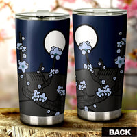 Hanafuda Night Blue Tumbler Cup Custom Car Interior Accessories
