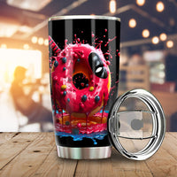 Hot Pink Donuts Tumbler Cup Custom Girly Pattern Car Accessories