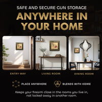 Hidden Gun Storage Safe Concealed Shelf with Hummingbird Wall Decor