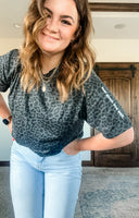 FEEL GOOD. LIVE WELL. - Black Leopard Women's Boxy Tee