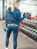 BUILT FOR THIS. / Sleeve Heart Detail - Black Performance Hoodie