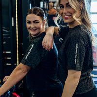 FEEL GOOD. LIVE WELL. - Black Leopard Women's Boxy Tee