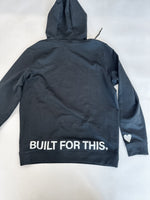 BUILT FOR THIS. / Sleeve Heart Detail - Black Performance Hoodie
