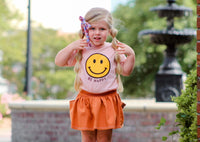 Be Happy - Yellow + Black Smiley Face - Child Tee