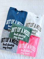 Bit Of A Mess (But Doing My Best / Mama on Sleeve) - Colors - LMSS® Exclusive - BASIC Fleece