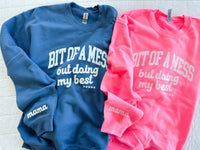 Bit Of A Mess (But Doing My Best / Mama on Sleeve) - Colors - LMSS® Exclusive - BASIC Fleece