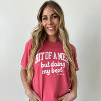 Bit Of A Mess (But Doing My Best / Mama on Sleeve) - Colors - LMSS® Exclusive - Comfort Colors Tee