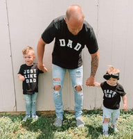 Dad - Arched Varsity / Just Like Dad - Set of 2 Tees