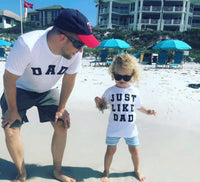 Dad - Arched Varsity / Just Like Dad - Set of 2 Tees