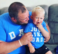 Dad - Arched Varsity / Just Like Dad - Set of 2 Tees