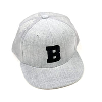 Varsity initial - Child Flat Brimmed Hat w/ Mesh Back
