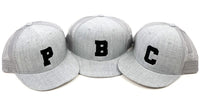 Varsity initial - Child Flat Brimmed Hat w/ Mesh Back