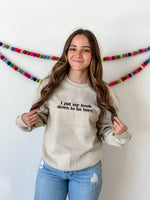 Embroidered Basic Fleece - I Put My book Down to Be Here