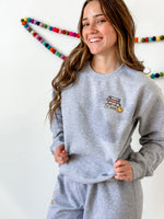 Embroidered Basic Fleece - TBR Pile of Books