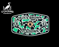 If It's Brown It's Down Acrylic Hat Patch with Copper Acrylic Insert FAFO Edition - 2 Pieces - 3 Colors Available