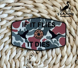 If It Flies Leatherette Hat Patch with Copper Acrylic Insert - FAFO Edition - 3 Colors Available