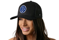 Indianapolis Trucker Hat  |  Black IND X Football Snapback