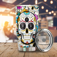 Inter Miami CF Tumbler Cup Custom Sugar Skull Car Accessories